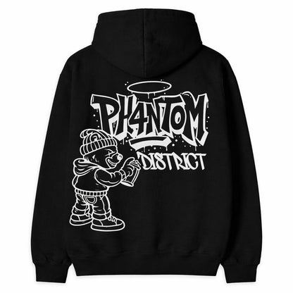 PH4NTOM DISTRICT™ Black Pullover Hoodie