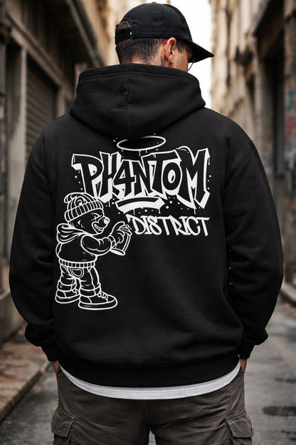 PH4NTOM DISTRICT™ Black Pullover Hoodie